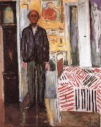 Edvard Munch The Figure Between clock and bed oil painting